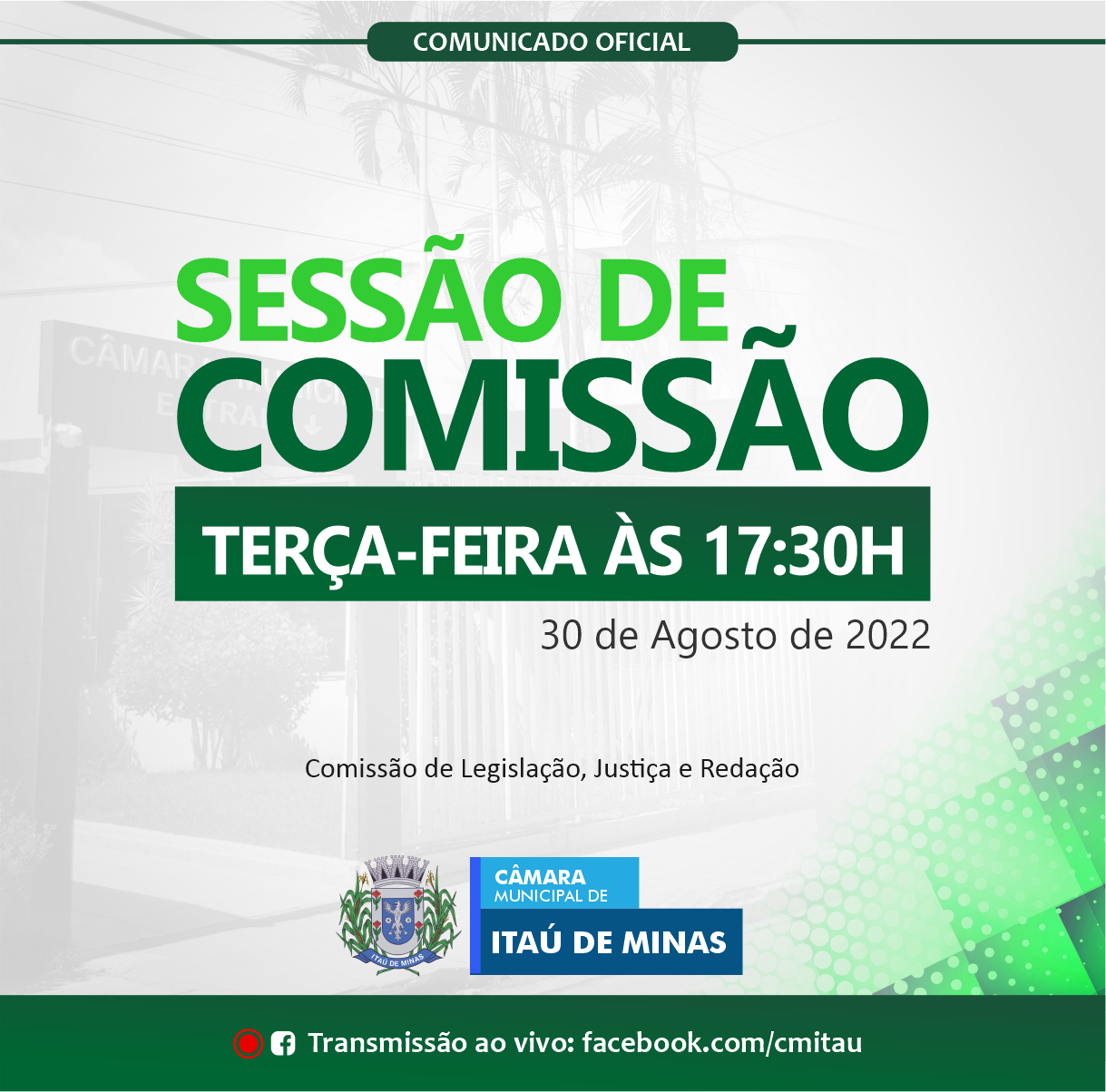 COMUNICADO DE REUNIÃO DE COMISSÃO