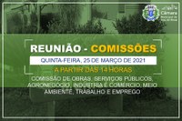 COMUNICADO DE REUNIÃO DE COMISSÕES