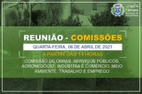 COMUNICADO DE REUNIÃO DE COMISSÕES