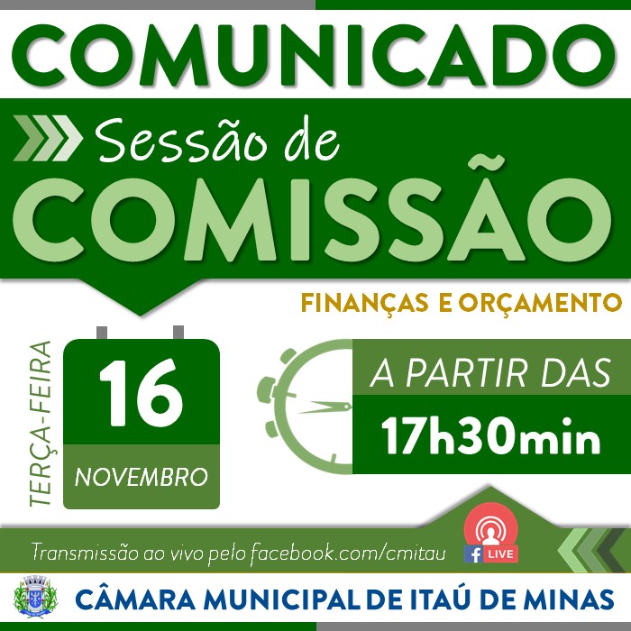 COMUNICADO DE REUNIÃO DE COMISSÕES