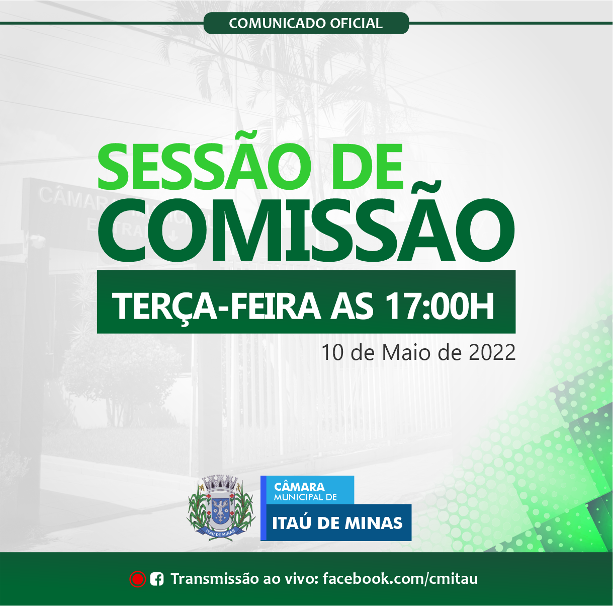 COMUNICADO DE SESSÃO DE COMISSÃO