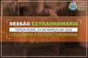 COMUNICADO DE SESSÃO EXTRAORDINÁRIA