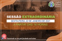 COMUNICADO DE SESSÃO EXTRAORDINÁRIA