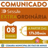 COMUNICADO DE SESSÃO EXTRAORDINÁRIA