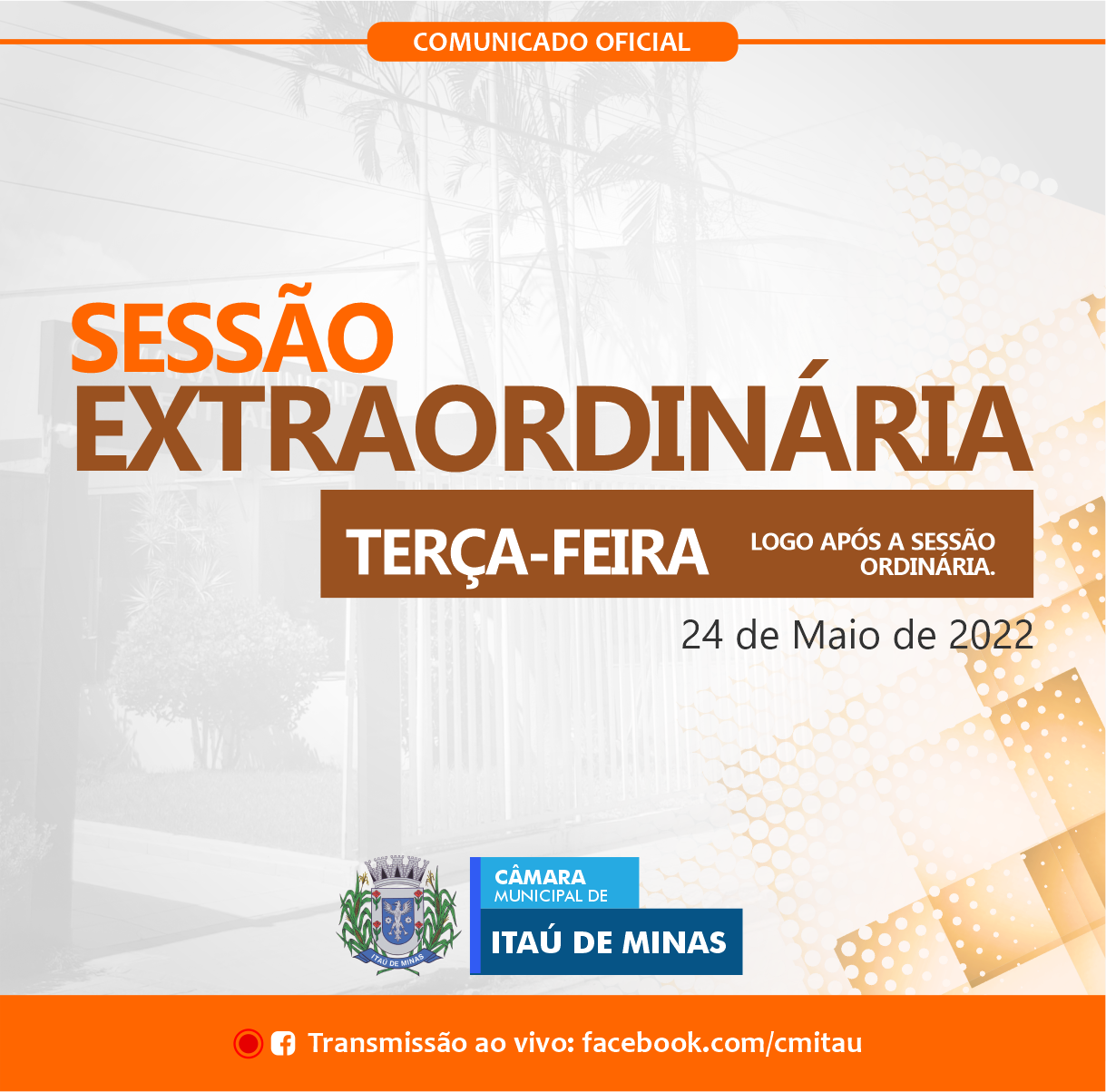 COMUNICADO DE SESSÃO EXTRAORDINÁRIA