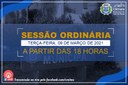 COMUNICADO DE SESSÃO ORDINÁRIA