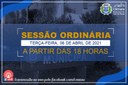 COMUNICADO DE SESSÃO ORDINÁRIA