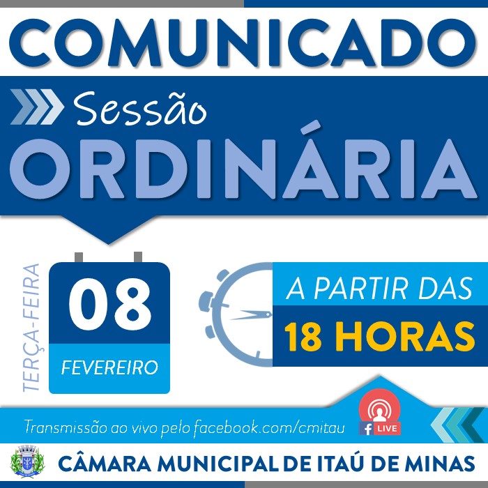 COMUNICADO DE SESSÃO ORDINÁRIA