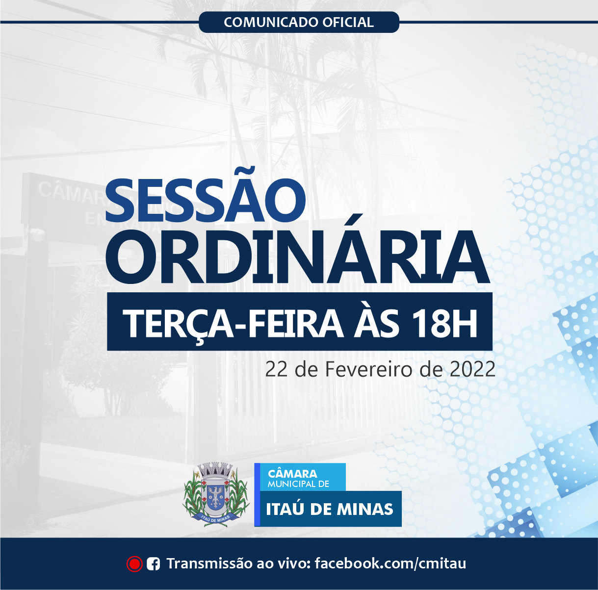 COMUNICADO DE SESSÃO ORDINÁRIA 