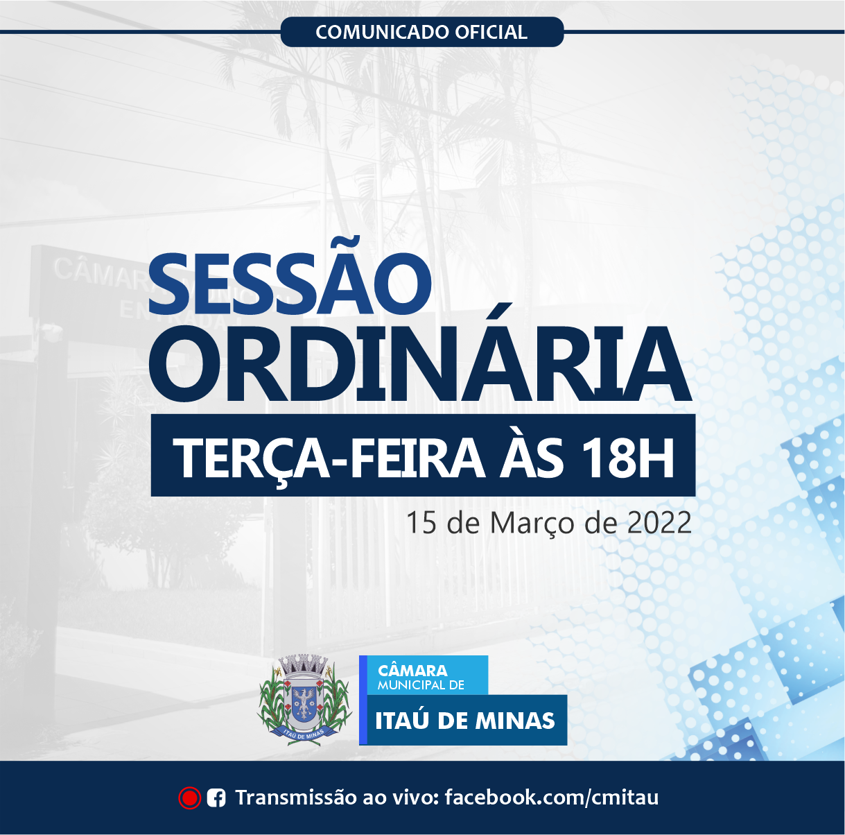 COMUNICADO DE SESSÃO ORDINÁRIA 