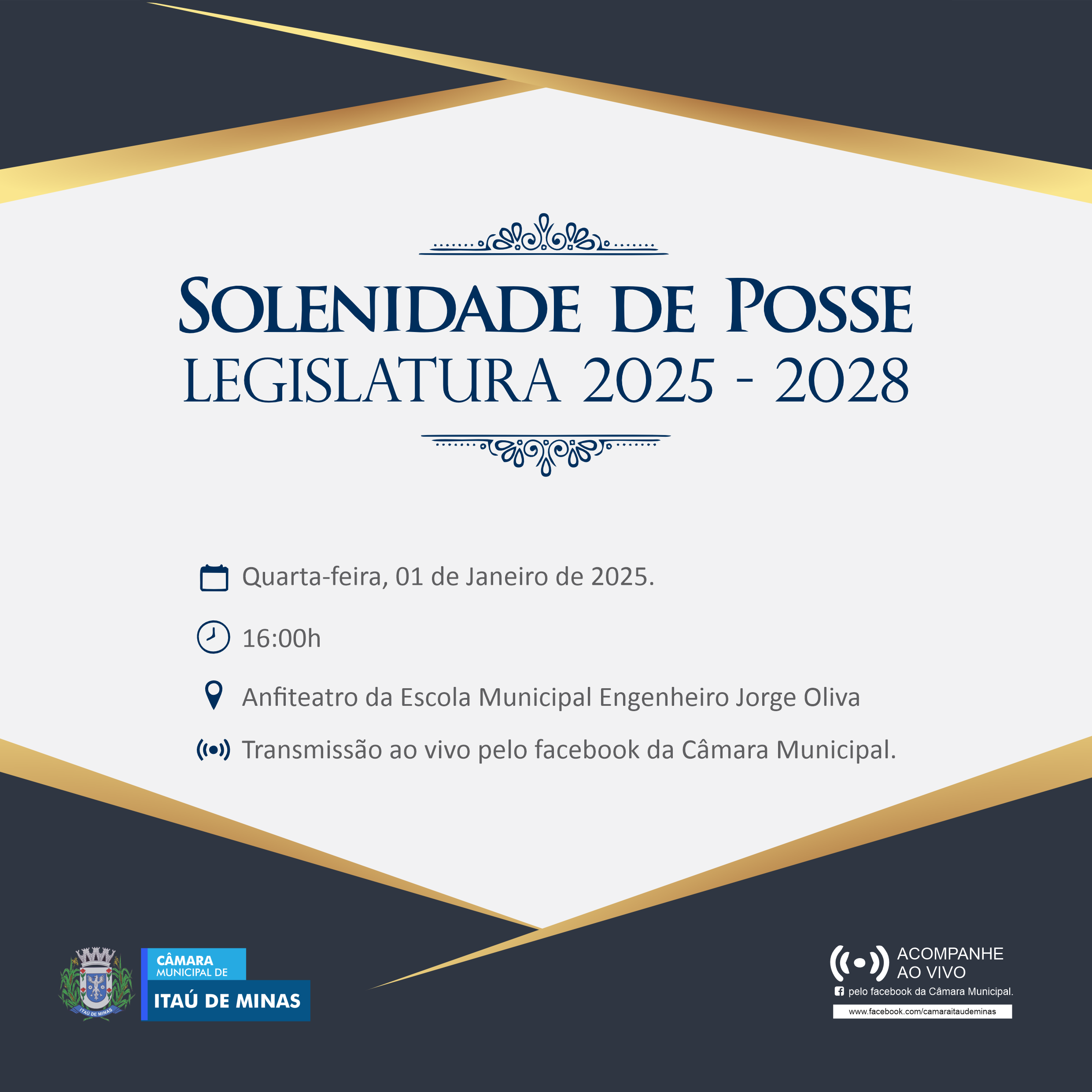 COMUNICADO  -  SESSÃO SOLENE DE POSSE