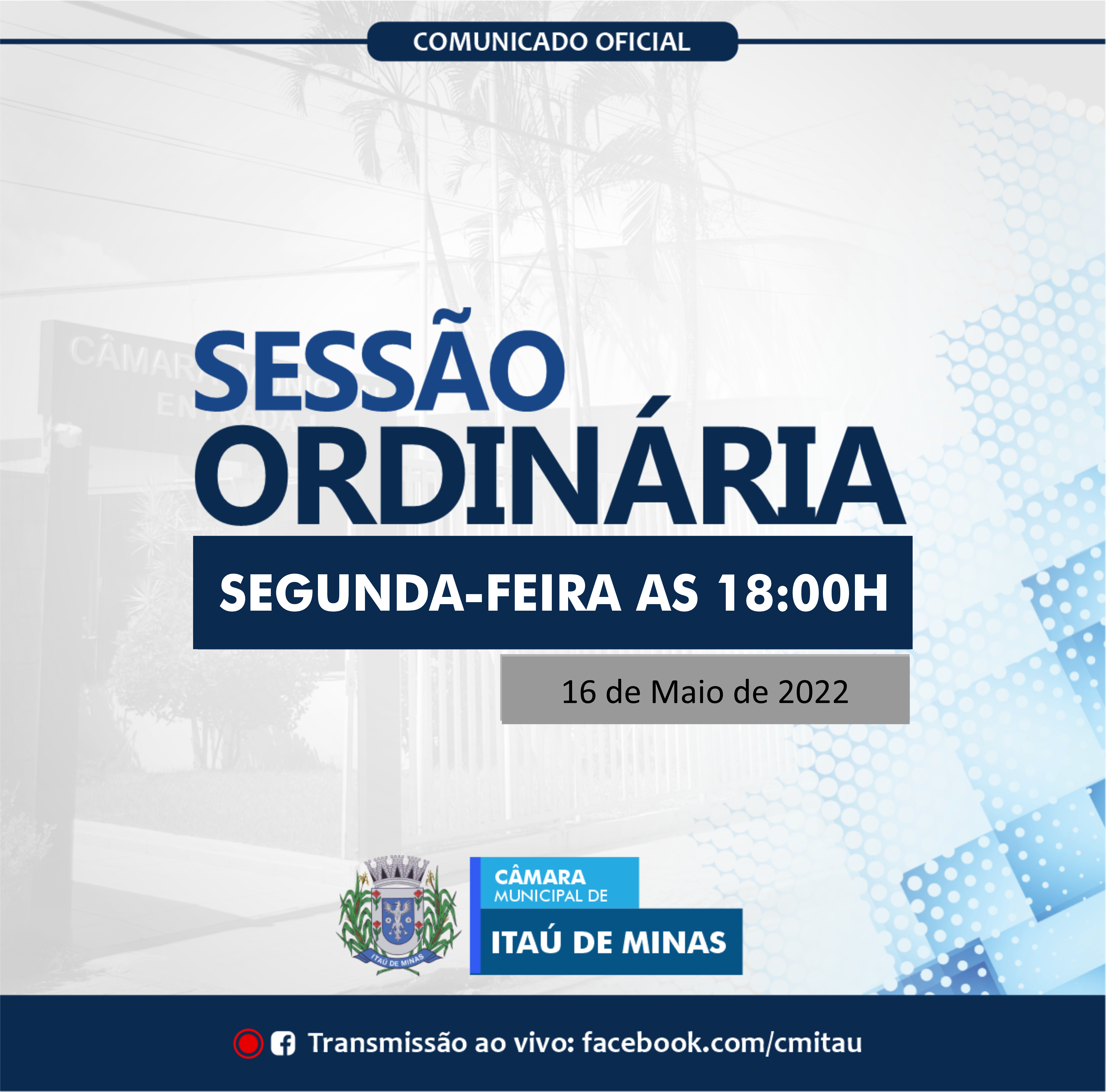 COMUNICADO DE SESSÃO ORDINÁRIA