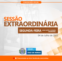 COMUNICADO DE SESSÃO EXTRAORDINÁRIA