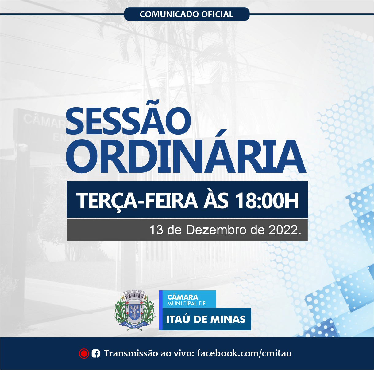 COMUNICADO DE SESSÃO ORDINÁRIA