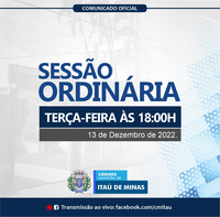 COMUNICADO DE SESSÃO ORDINÁRIA